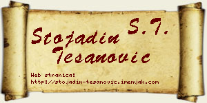 Stojadin Tešanović vizit kartica